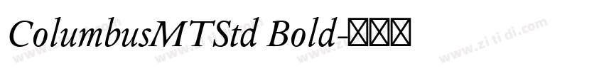 ColumbusMTStd Bold字体转换
